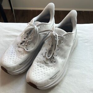 Hoka Clifton 9 Women Nimbus Gray White Sneaker Shoe